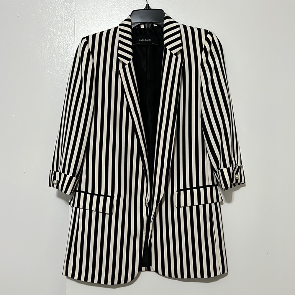 Zara striped blazer